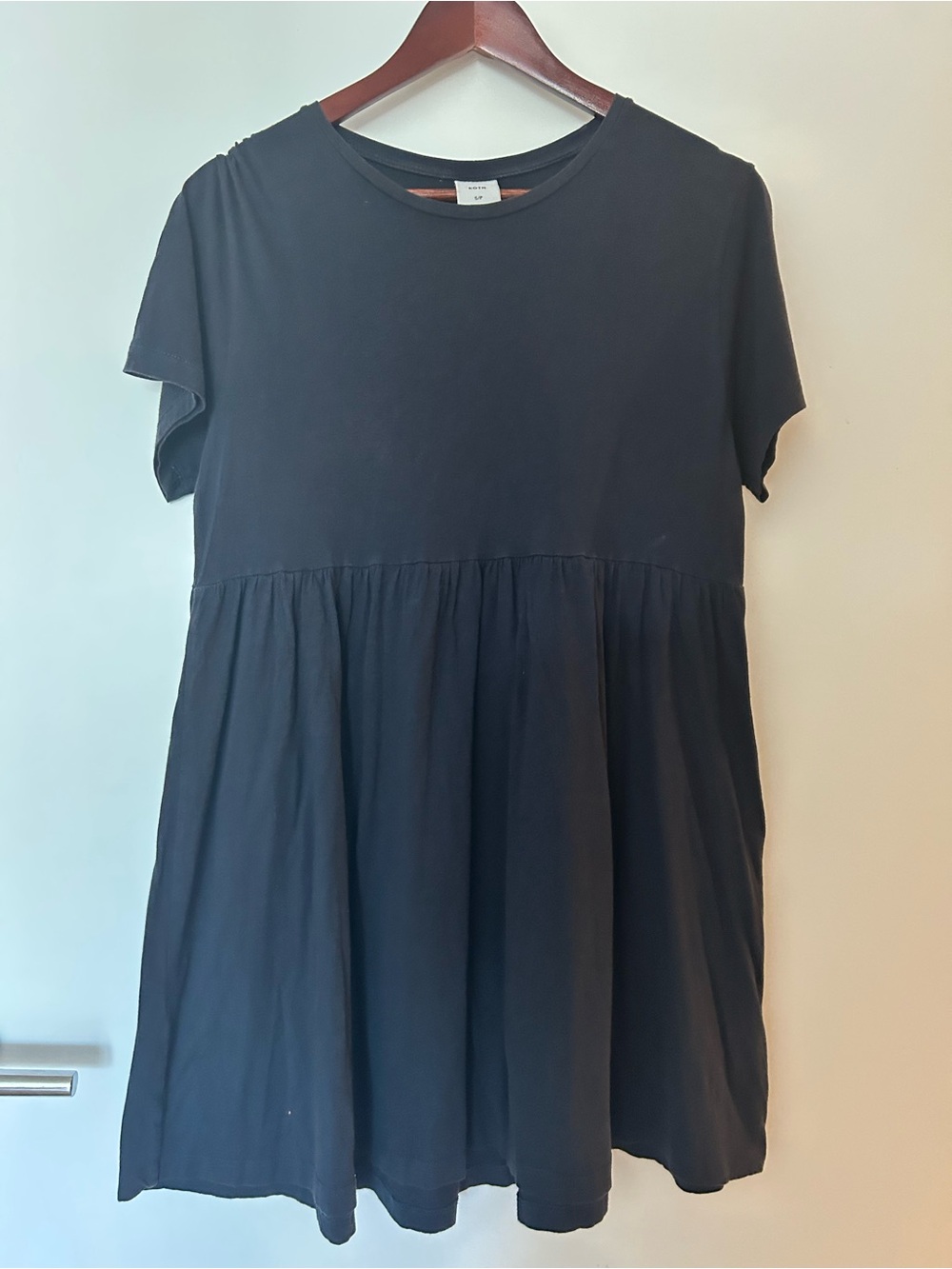 Kotn Navy Short-Sleeve Babydoll Dress